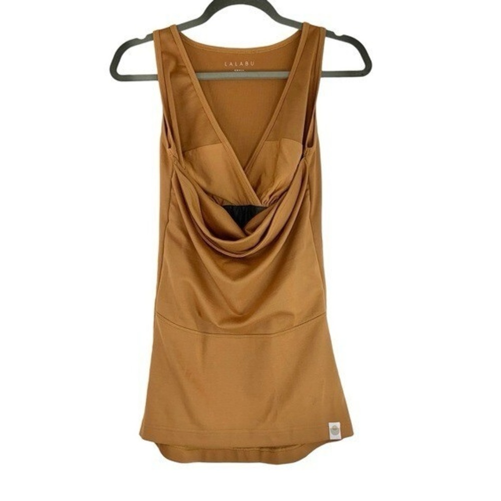 Lalabu Breastfeeding Holding soothe baby and nursing Tank Top shirt in brown
